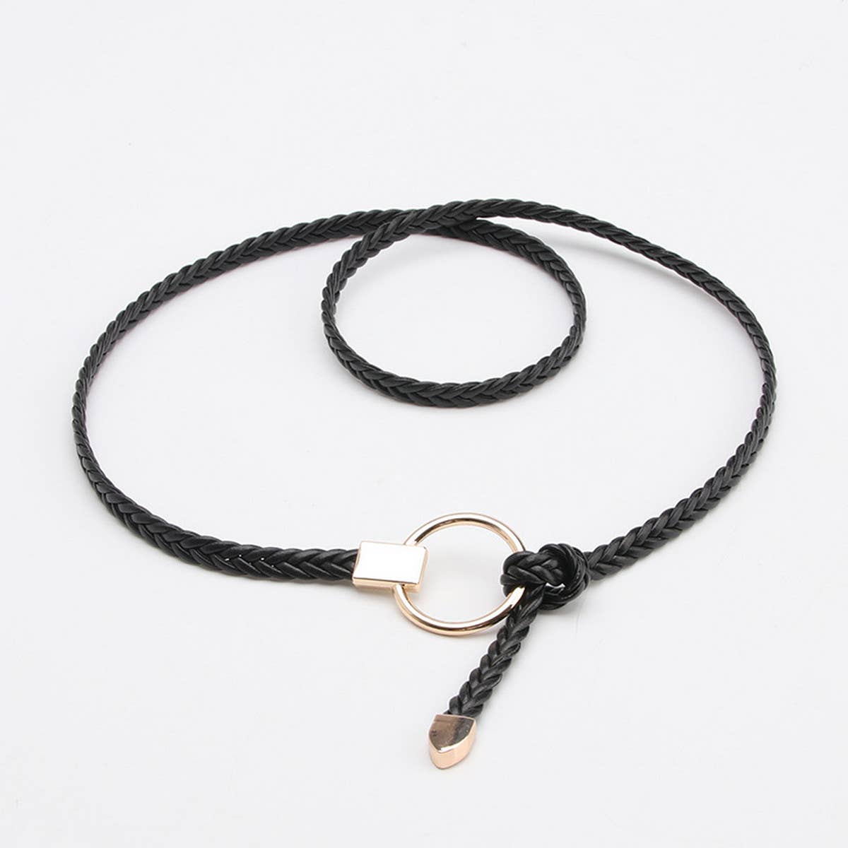 CWABE0929_CASUAL HAND-WOVEN THIN BELT