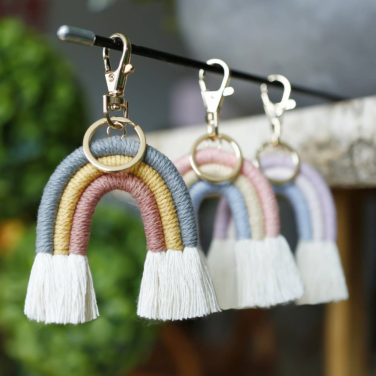 BOHEMIAN TASSEL CREATIVE RAINBOW KEYCHAIN_CWMM1208