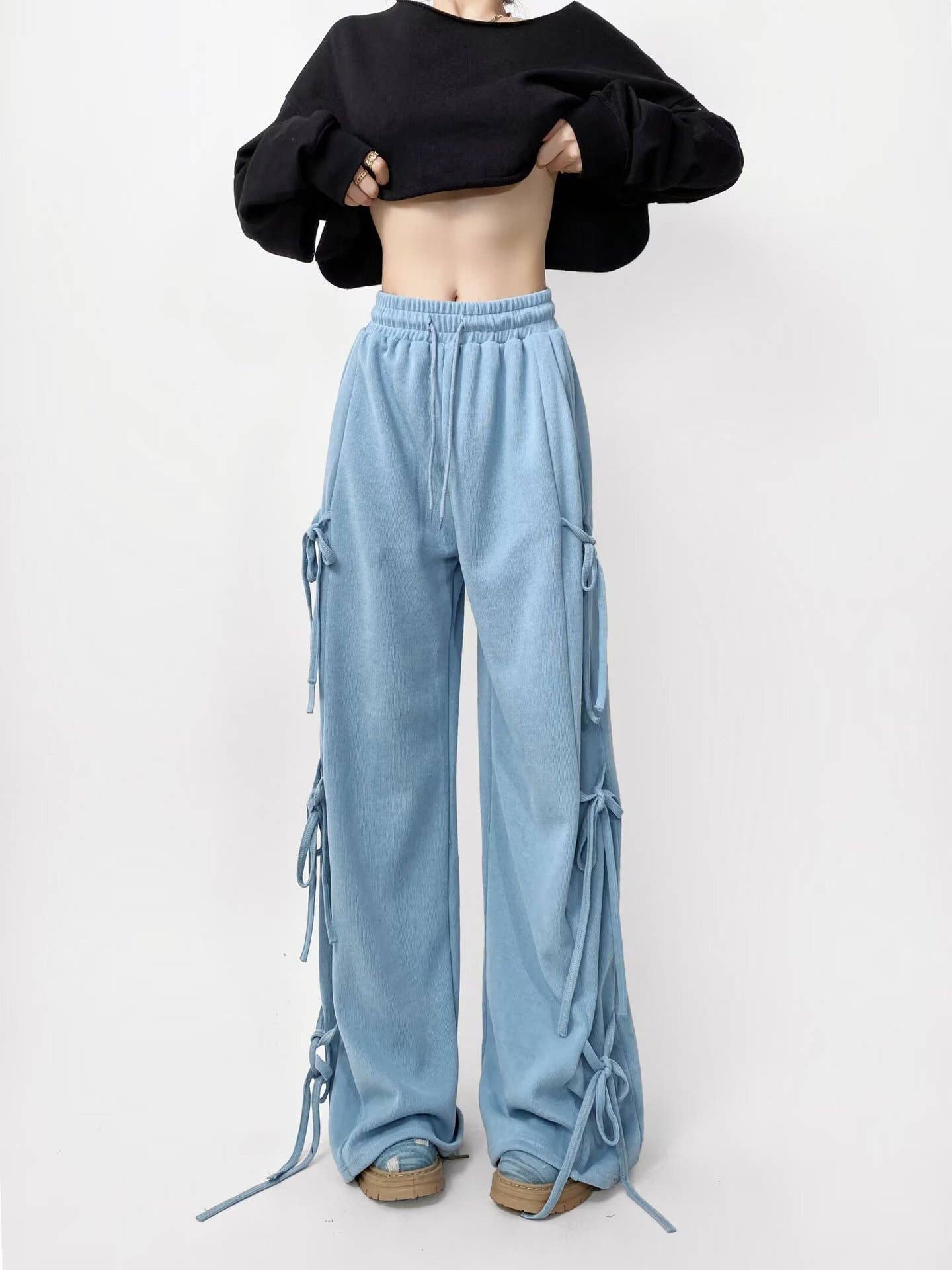 SPICE GIRLS BAGGY WIDE-LEG SWEATPANTS