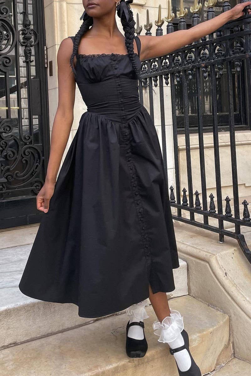 CWDMD5945_FLORAL OR SOLID STRAPLESS SLEEVE MAXI CAMI DRESS