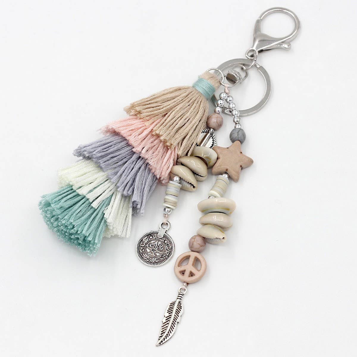 BOHEMIAN STYLE STRING MULTI-LAYER TASSEL KEYCHAIN_CWMM3553