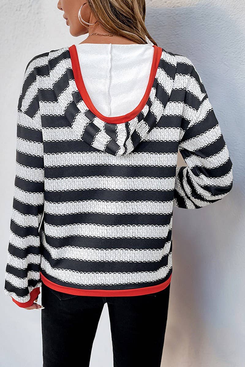 CWOHOL1108_NEW AUTUMN HOODED CASUAL ALL-MATCH SWEATSHIRT