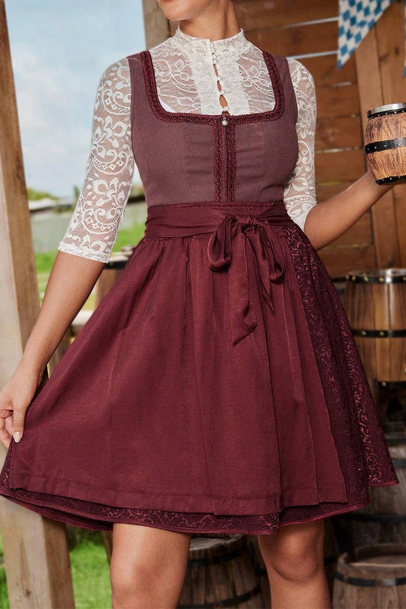 CWDSD8935_WOMEN'S WAIST STITCHING SHORT DRESS