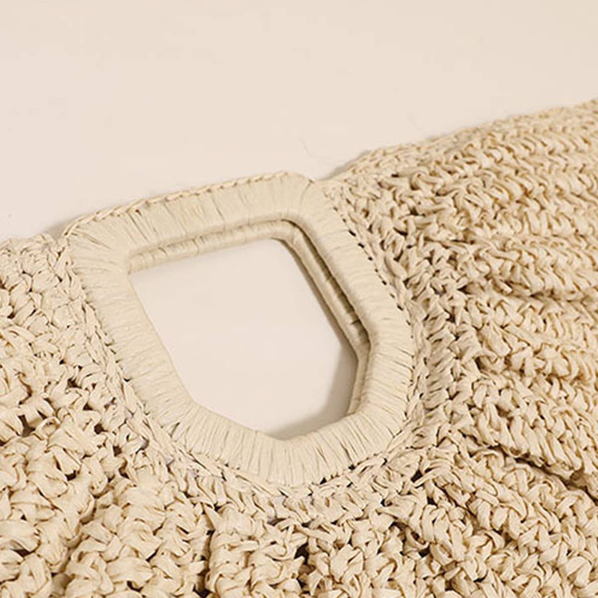 SQUARE HANDLE SEMI-CIRCLE PORTABLE STRAW BAG_CWAB1869