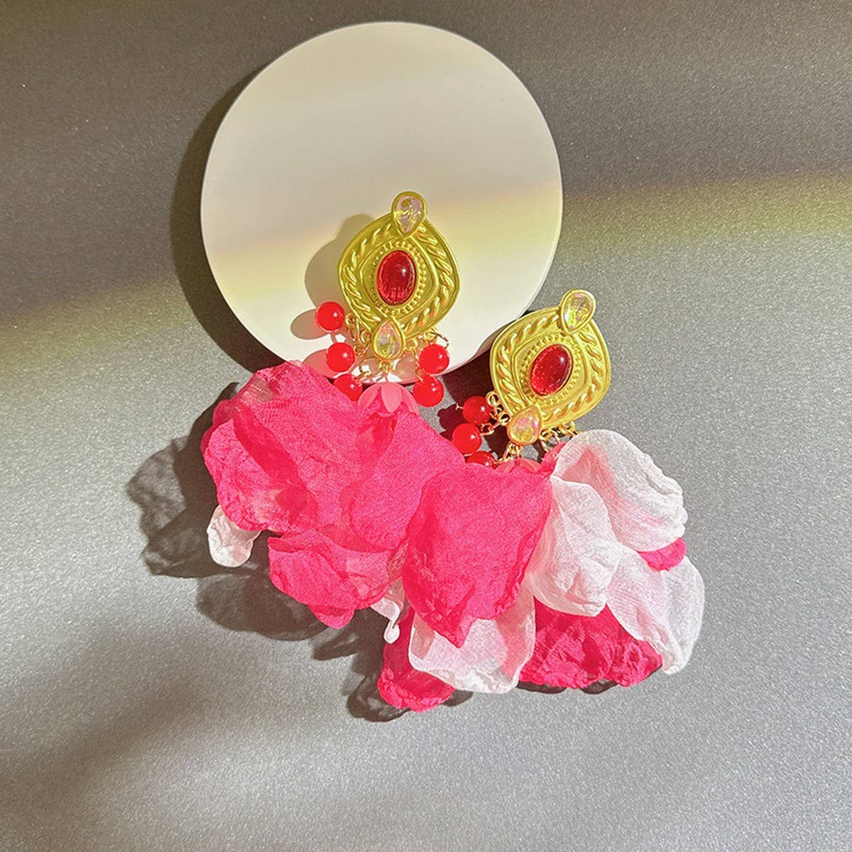 Boho Tassel Flower Earrings Handmade & Chic Design_CWMM6283