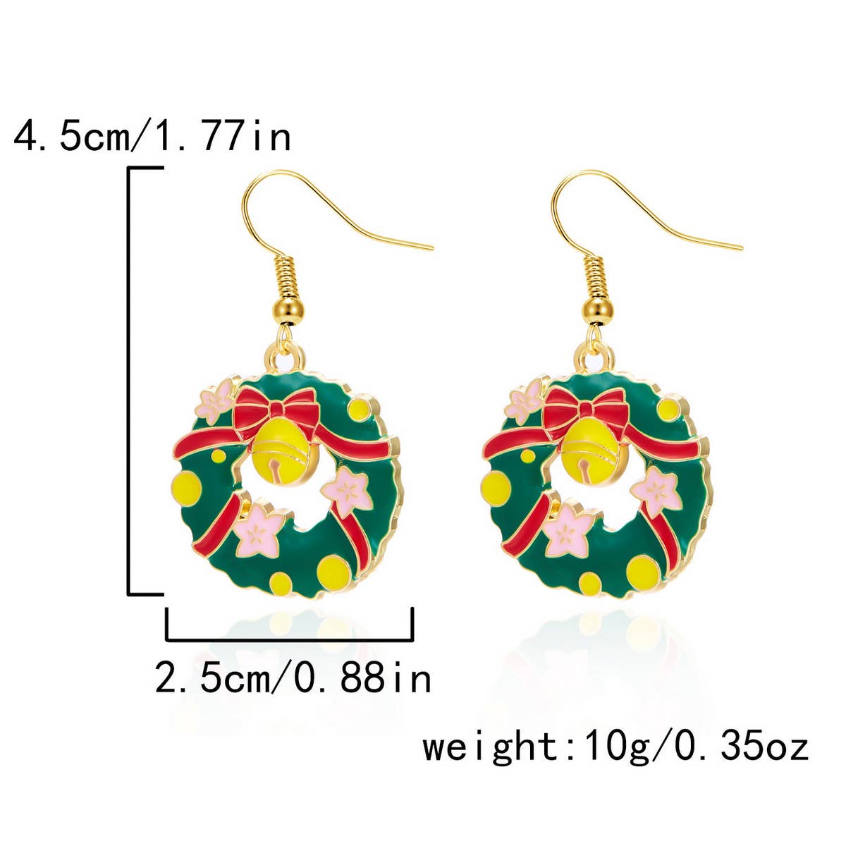 NEW CHRISTMAS BELL ASYMMETRICAL EARRINGS