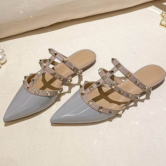 FASHIONABLE POINTED FLAT SOLE SANDALS