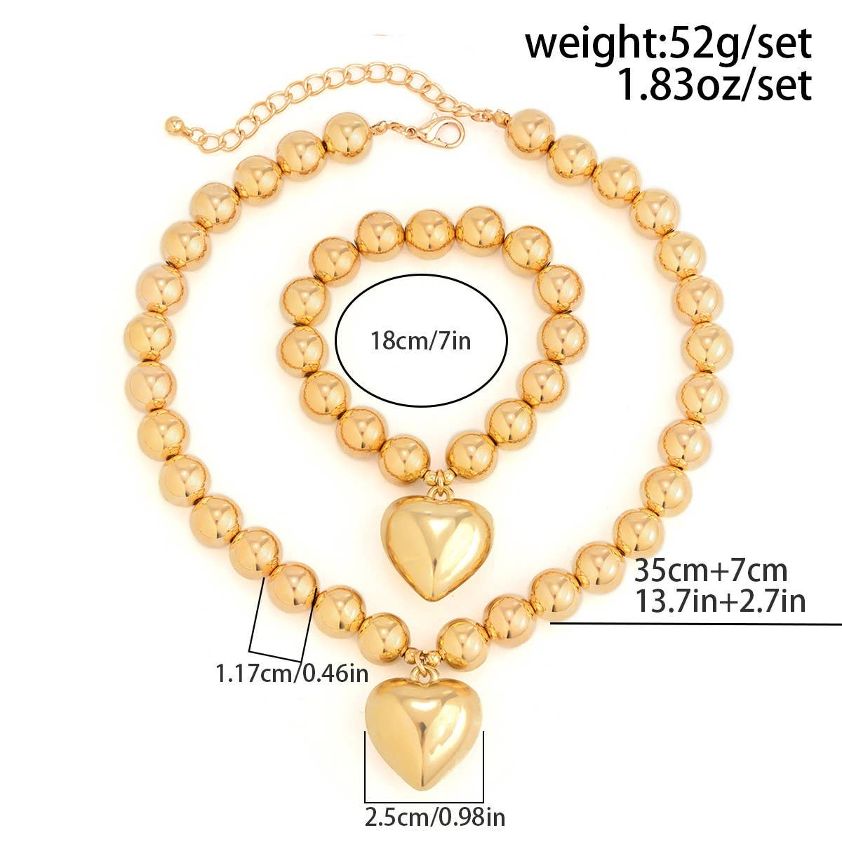 IMITATION PEARL HEART SHAPED PENDANT NECKLACE