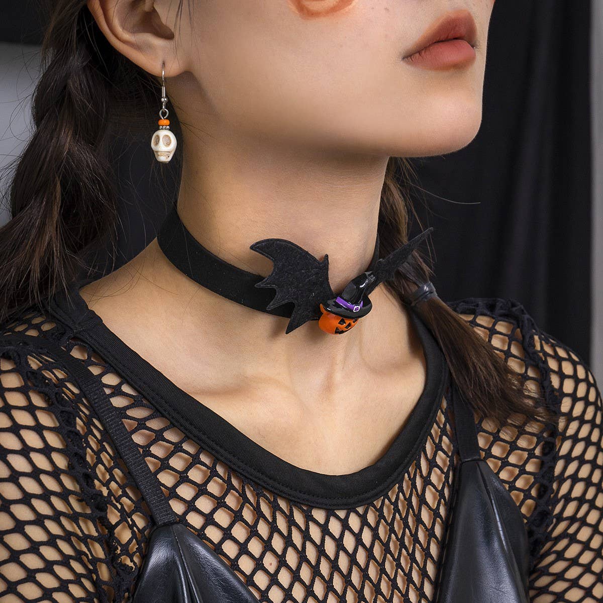 SWEET COOL HALLOWEEN PUMPKIN GHOST NECKLACE