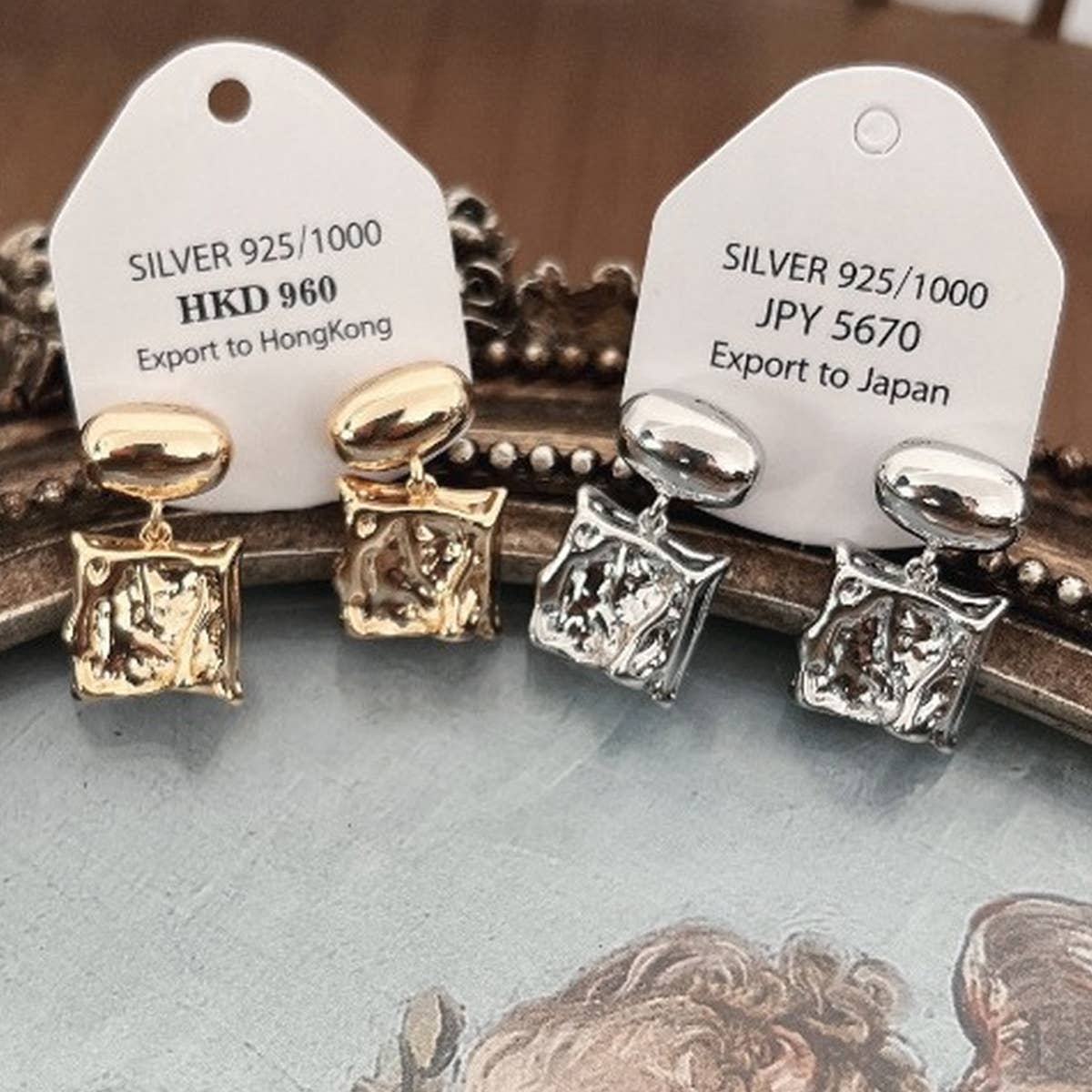 UNIQUE CONCAVE CONVEX EARRINGS