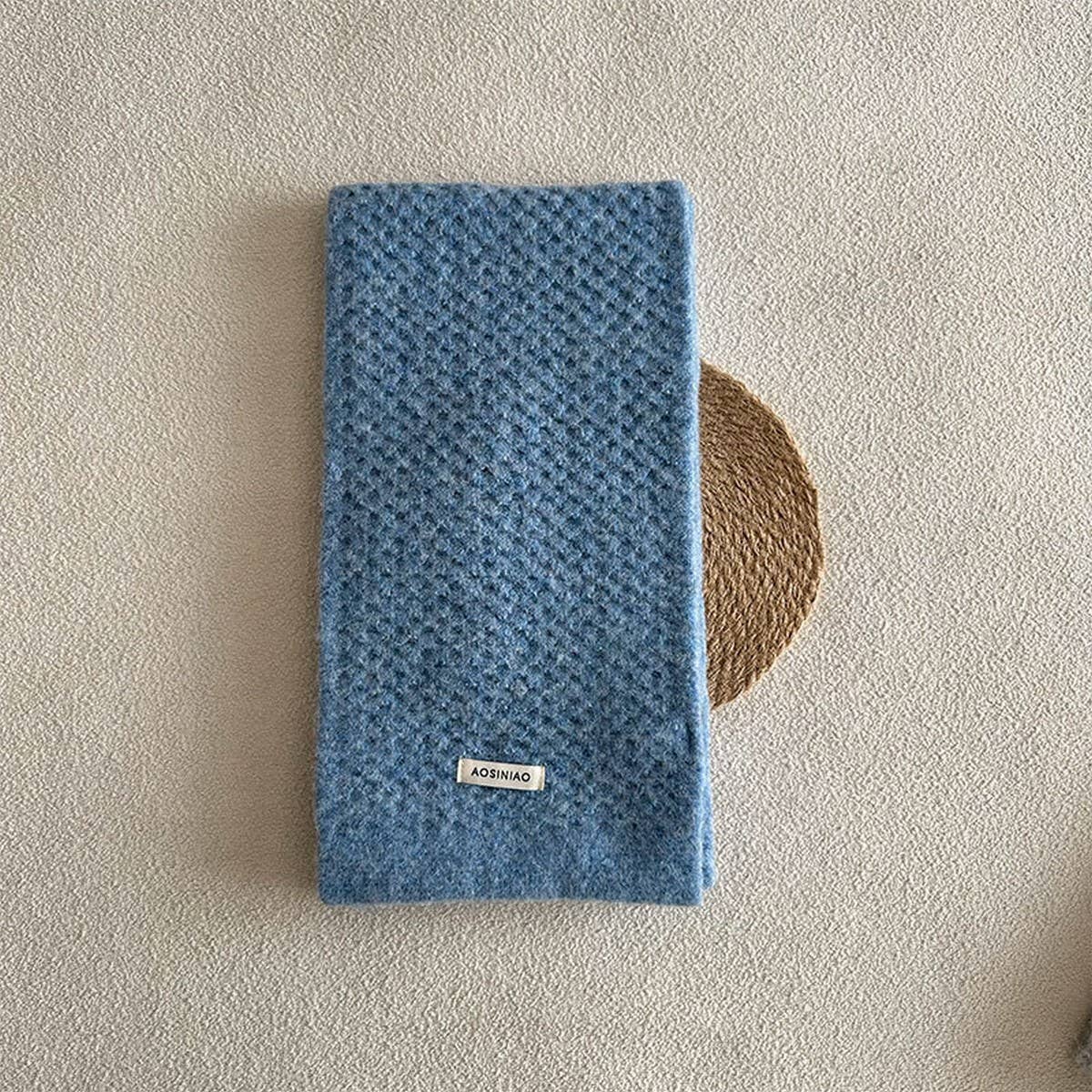 Wool Blend Knit Scarf ??Dual-Sided Winter Wrap_CWASC2352