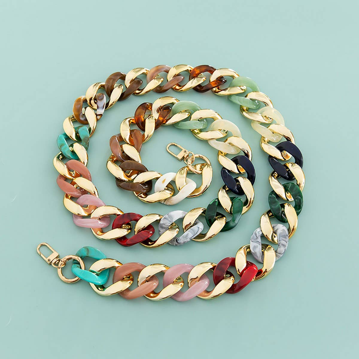 Large Resin Acrylic Bag Chain,Wide Shoulder Strap