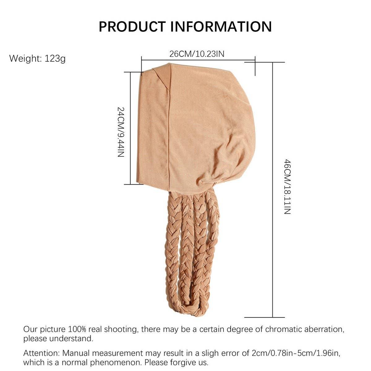 TWO MILK SILK SOLID COLOR BRAIDED HEADSCARF HAT