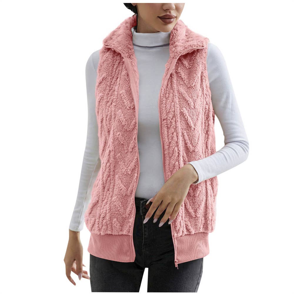 EXTRA JACQUARD FLEECE DOUBLE-SIDED WAISTCOAT