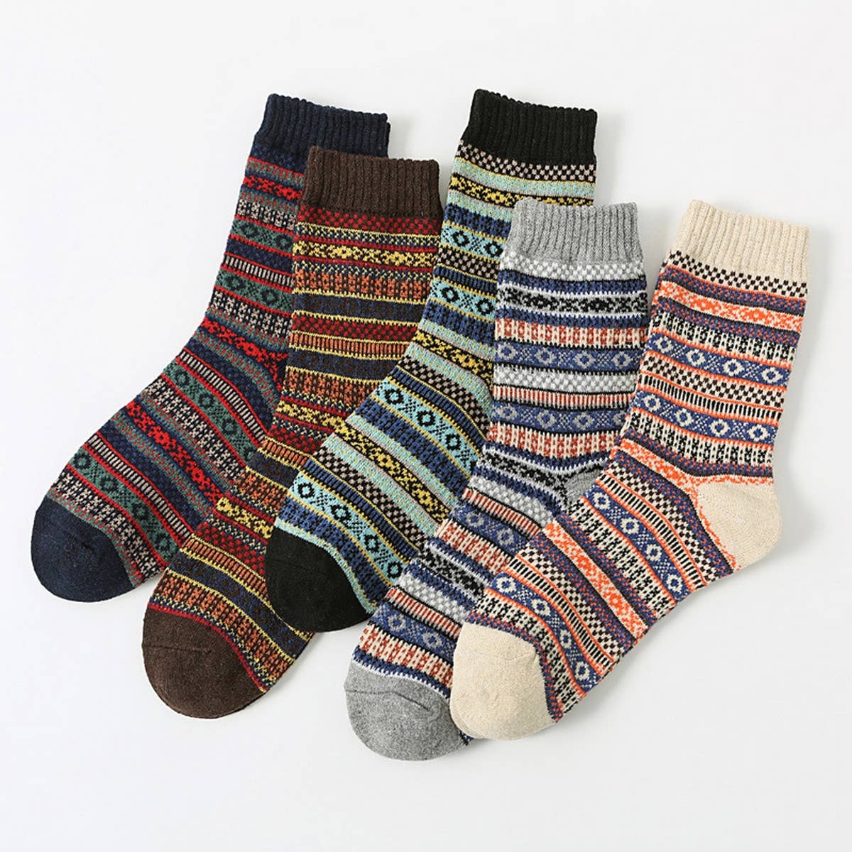 5 PAIRS OF MEN WINTER THICK WARM MID-TUBE SOCKS_CWMS0685