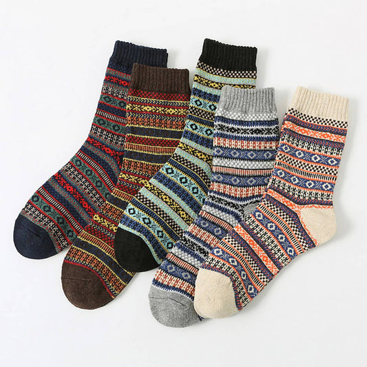 5 PAIRS OF MEN WINTER THICK WARM MID-TUBE SOCKS_CWMS0685