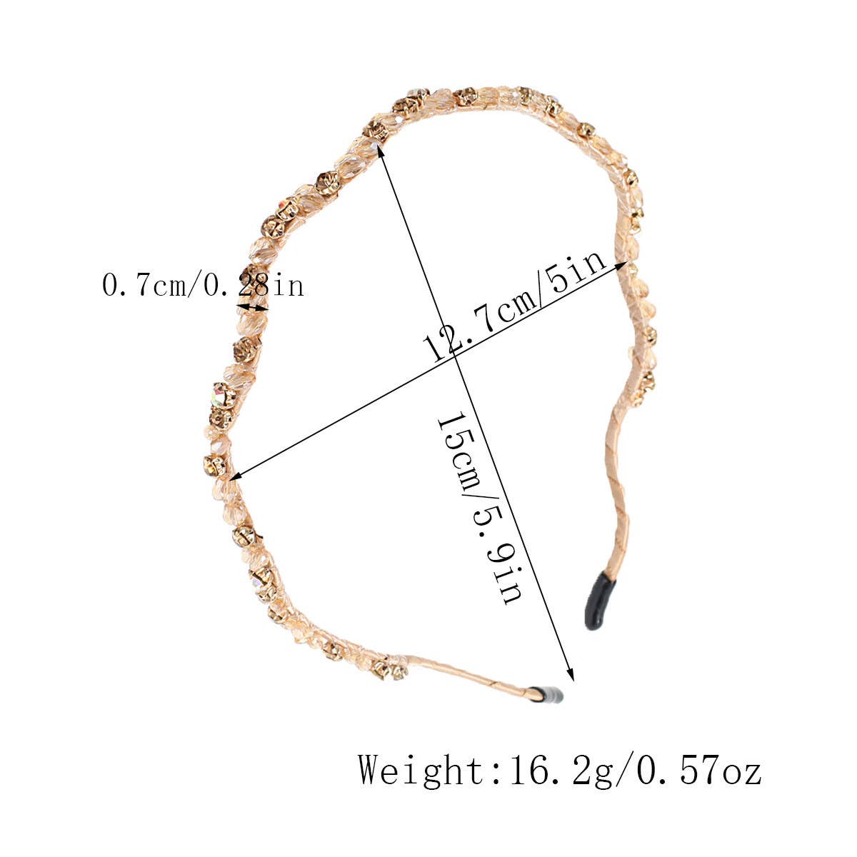 GENTLE WAVE RHINESTONE HEADBAND