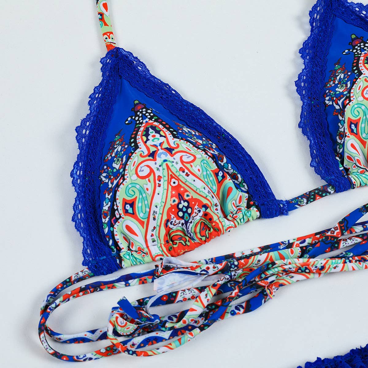 SEXY LACE SPLIT BIKINI SWIMSUIT