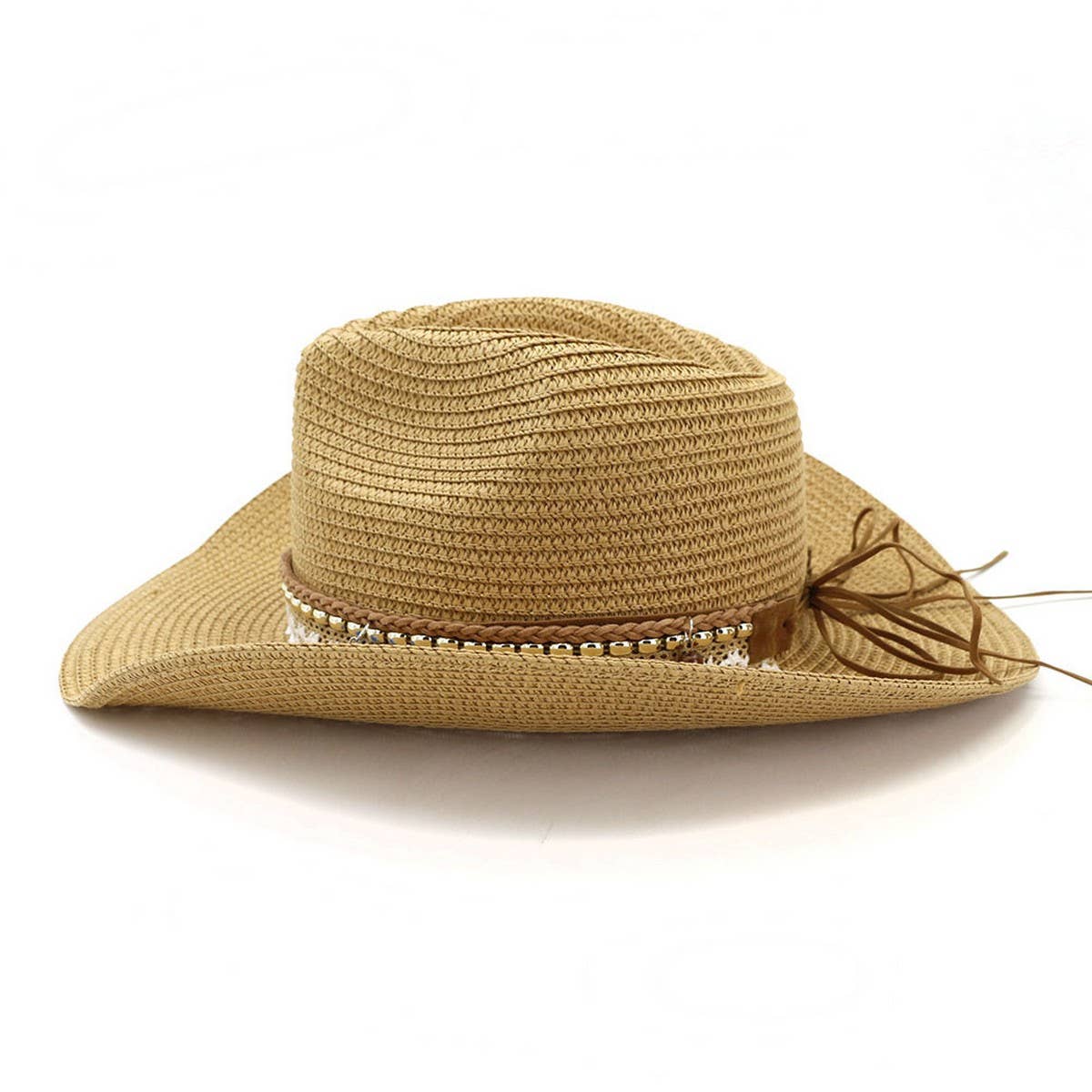 Western Cowboy Straw Hat Beach Sun Protection_CWAH1253