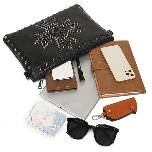 VINTAGE RIVET LARGE CAPACITY FILE PACK HANDBAG_CWAB1481