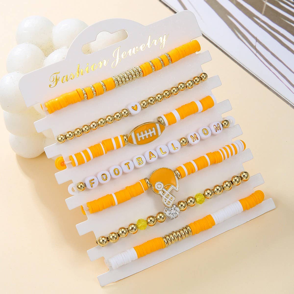 BRACELET 8-PIECE SET POLYMER CLAY BRACELET_CWMM3512