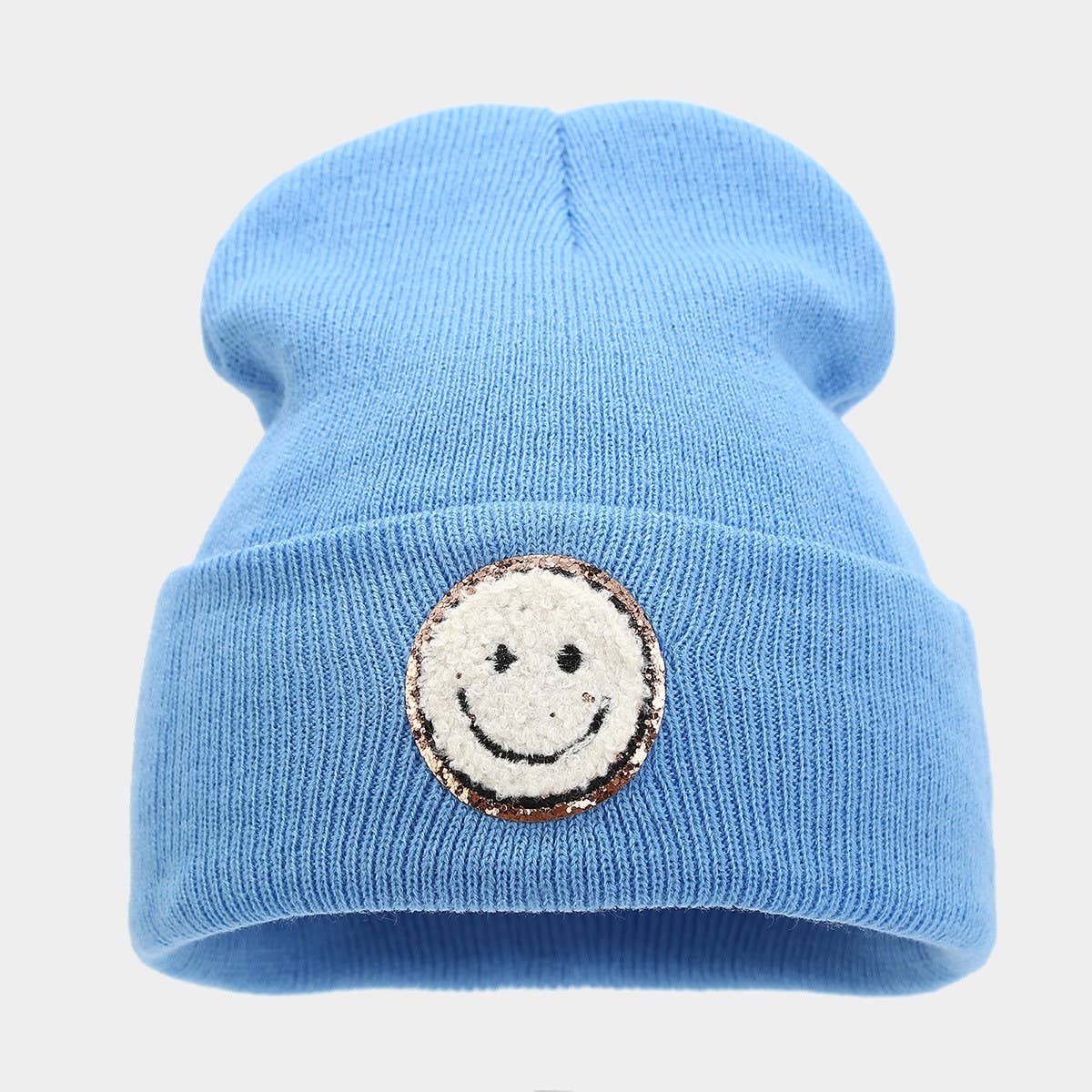 WOOL HAT TRENDY BRAND KNITTED HAT  SMILEY FACE_CWAH2081