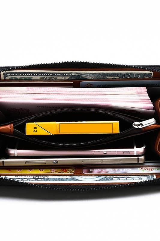 TEXTURE CROCODILE PATTERN LONG WALLET_CUAB0064