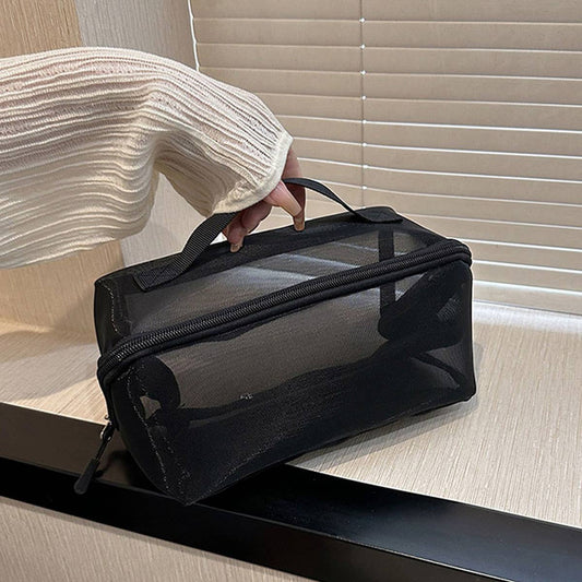 LARGE CAPACITY SIMPLE MESH PORTABLE COSMETIC BAG_CWAB4465