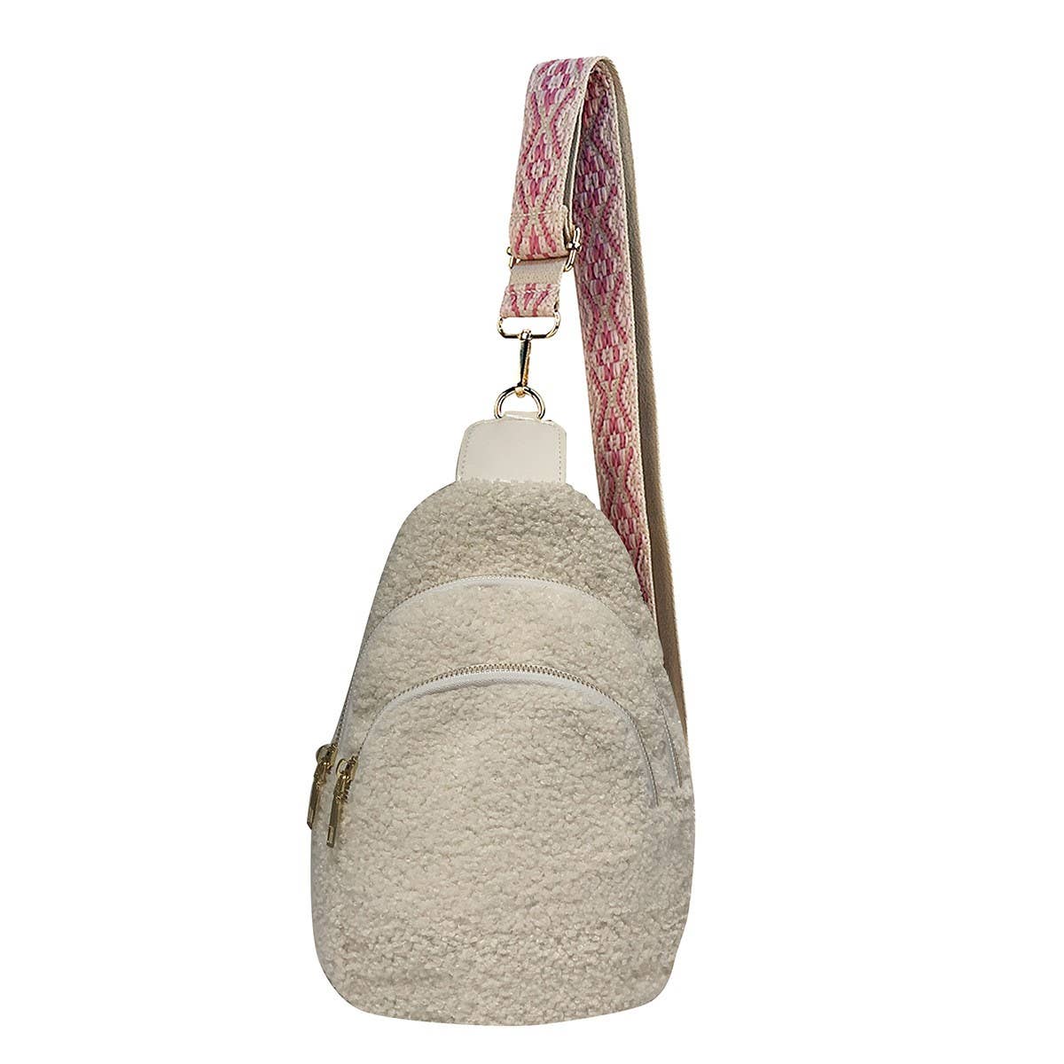 SHERPA PLUSH CROSSBODY BAG_CWAB1399