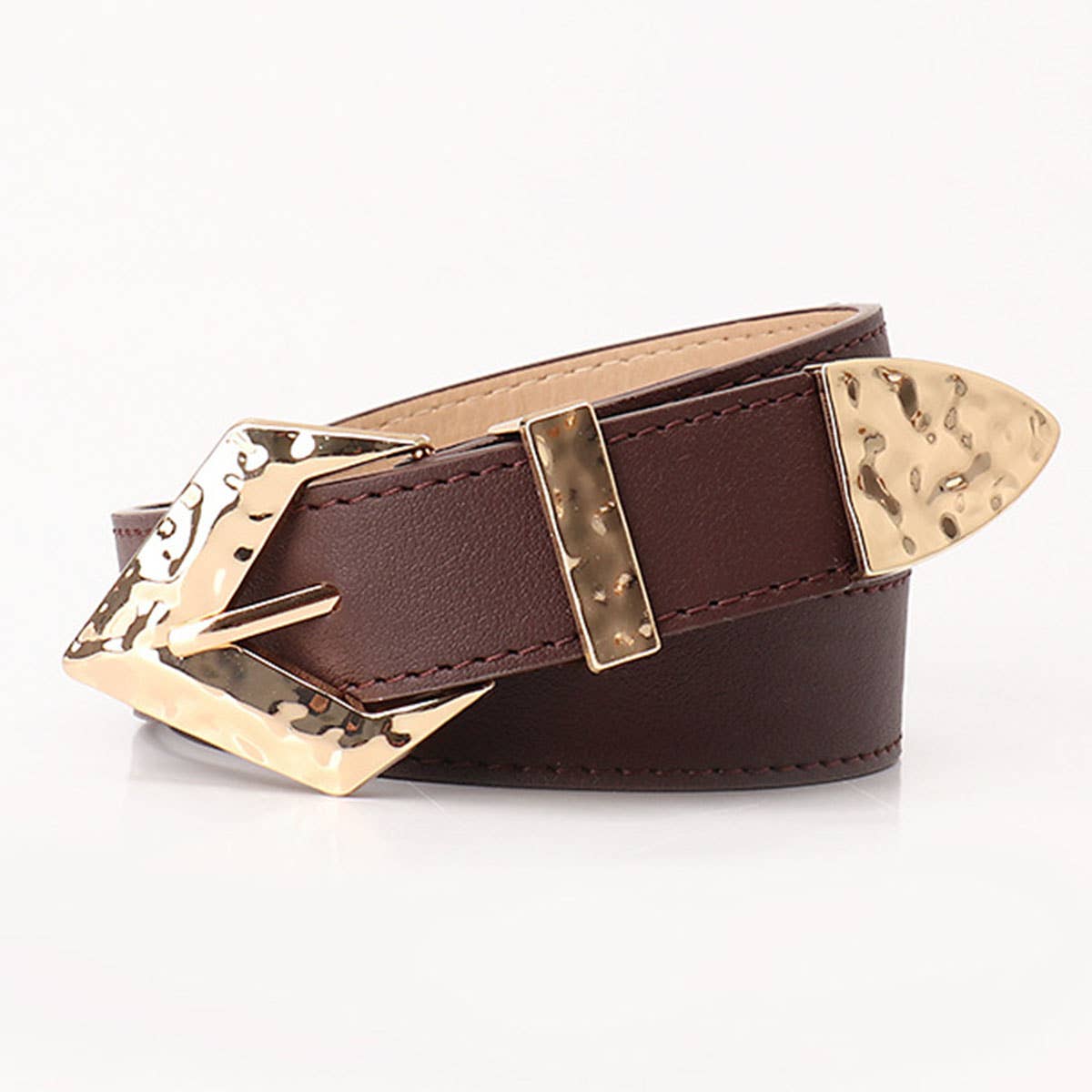 Retro simple and trendy alloy buckle belt