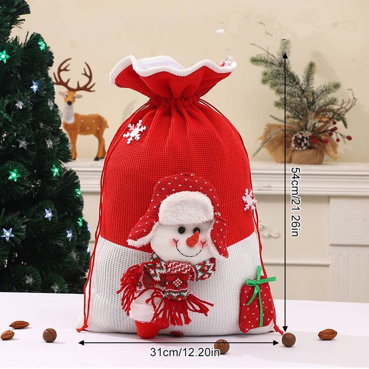 CWMM1749_Christmas Knit Candy Bag Large Bunche Gift Bag