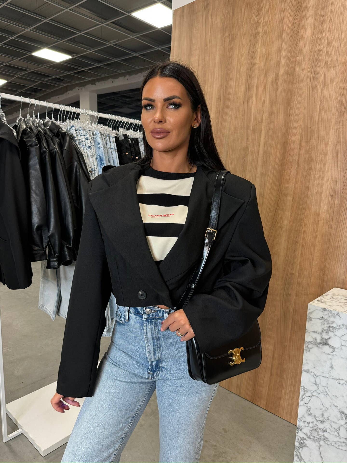 FASHION LOOSE CASUAL SHORT HOODED SUIT JACKET