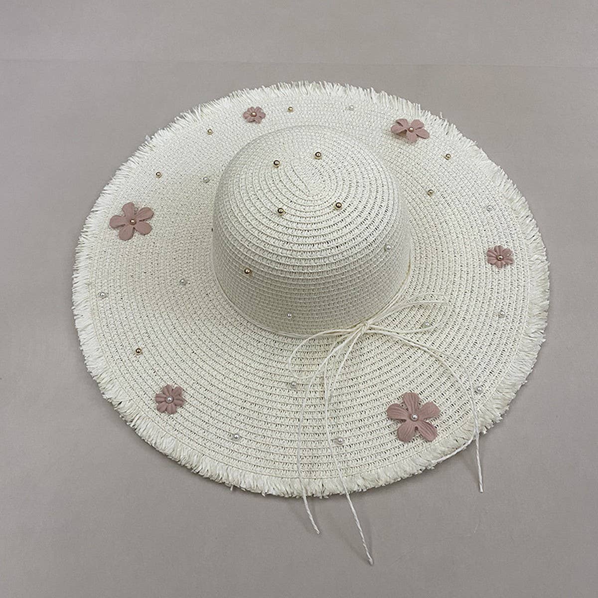 Summer beach vacation large brim sun hat_CWAH3497