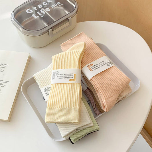 CWMS2495_SPRING AND SUMMER MACARON COLOR SOCKS