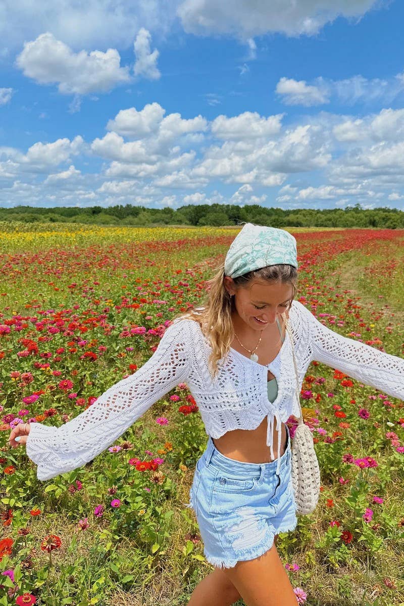 CWTBLL3412_V NECK SOLID KNIT DRAWSTRING BEACH COVER UP