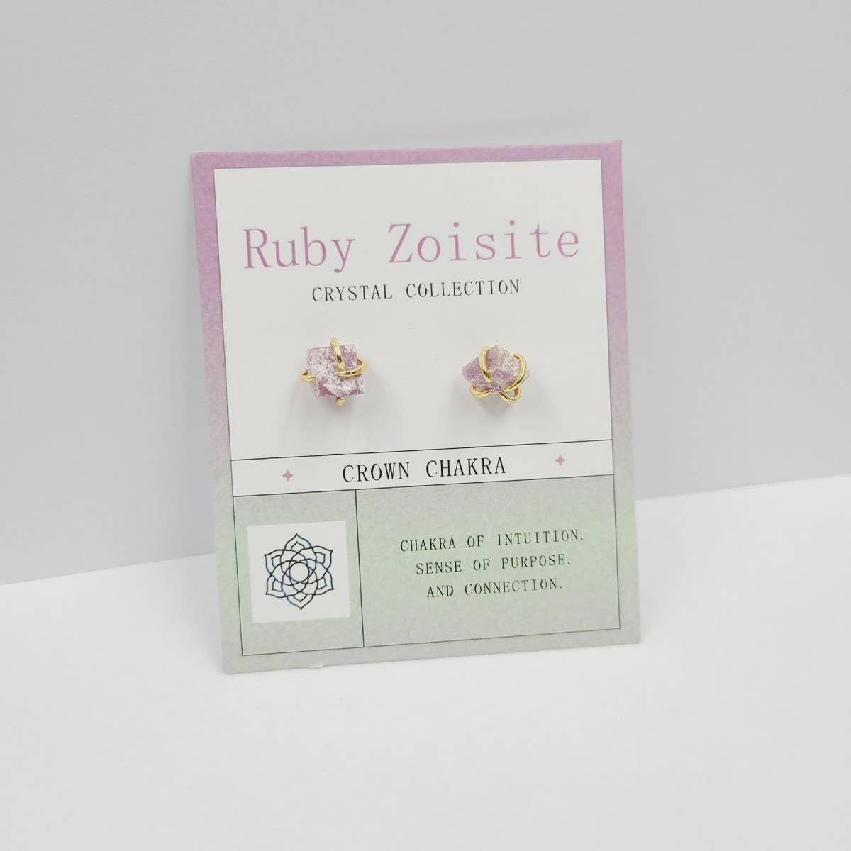 NATURAL STONE FOUR CLAW EARRINGS