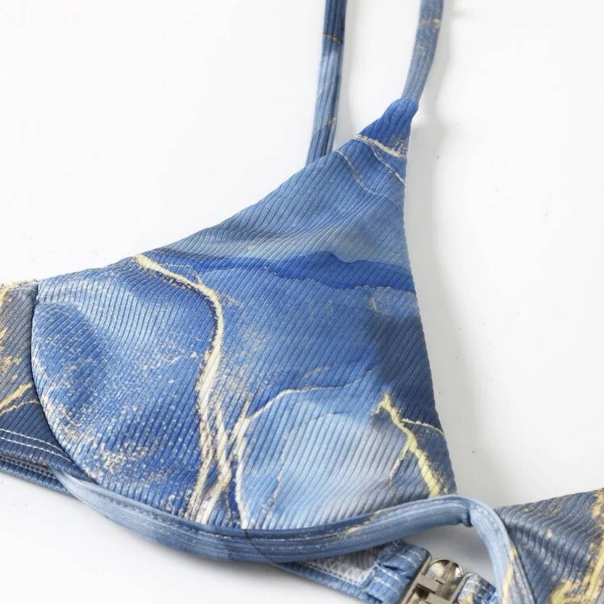 Marble Print Bikini Set - Sexy 3 Piece Swimsuit