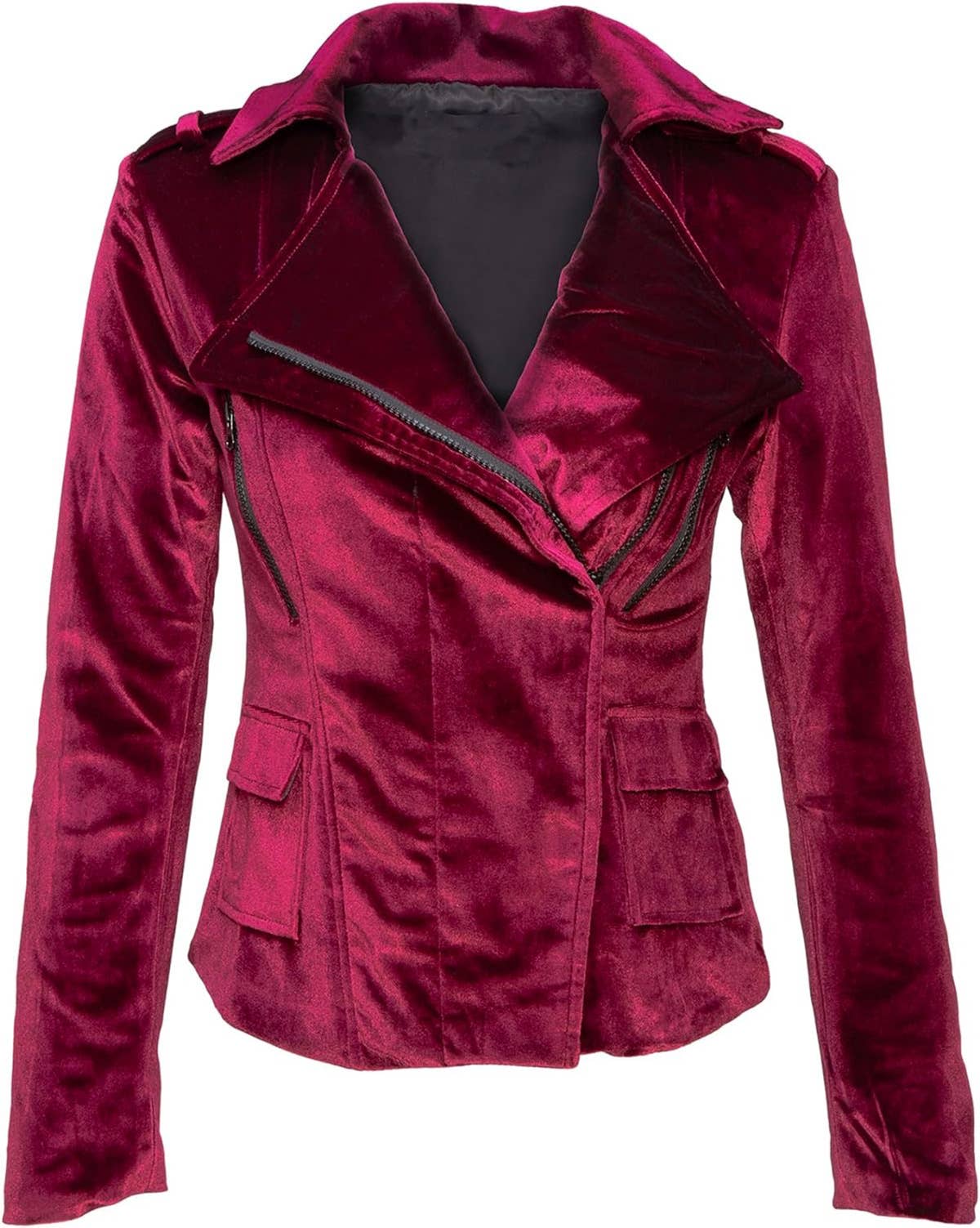 SLIM-FIT LAPEL ZIP-UP JACKET IN CANARY JACKET