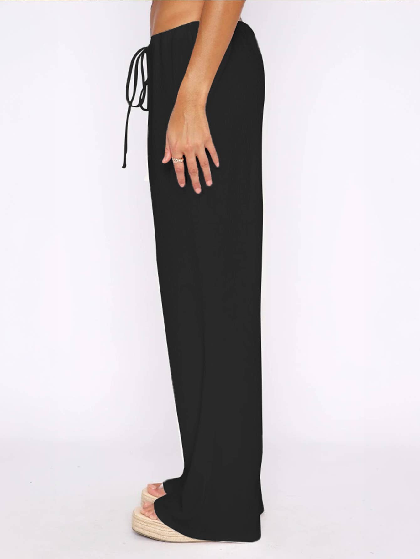 Women V-Neck Pleated Skirt Waist-Tie Raglan Shirt