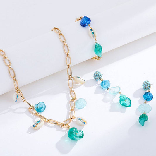 SUMMER ALL-MATCH HOLIDAY NECKLACE AND EARRINGS SET_CWAJE2925