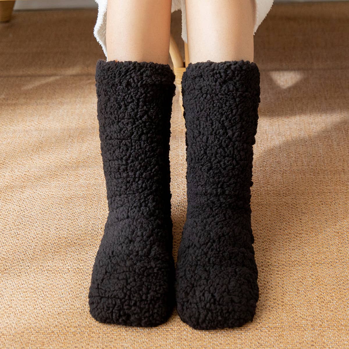 WINTER WARM LEG COVERS PLUSH INDOOR SLIPPERS