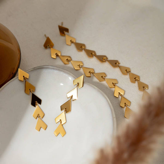 PERSONALIZED TRENDY LONG HEART TASSEL EARRINGS_CWAJE1894