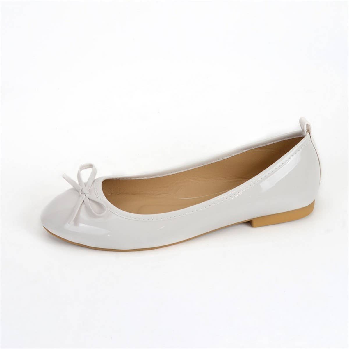 FLAT BOTTOM SOFT LEATHER BOW CASUAL WOMEN SHOES