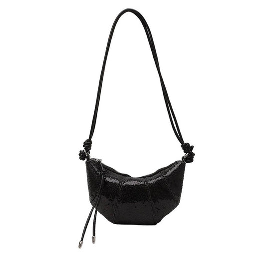 Sequined solid color personalized crossbody bag