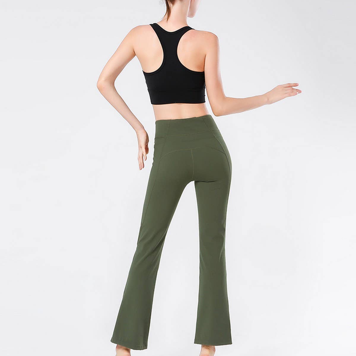 SOLID COLOR WIDE LEG DAILY YOGA PANTS SPORTSWEAR_CWBLP0585