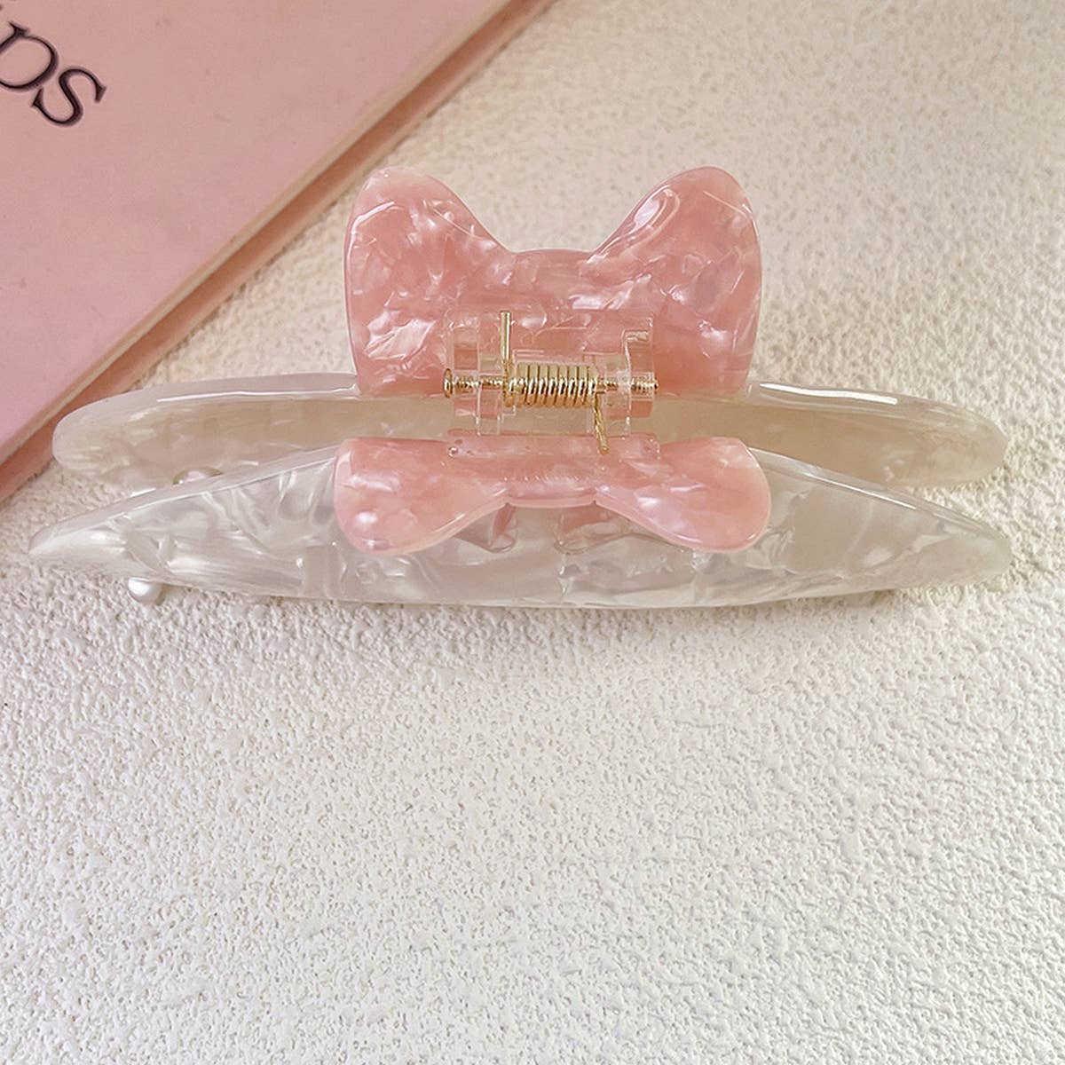 Colorblock Bow Acetate Hair Claw, Sweet Chic Clip_CWAHA1341