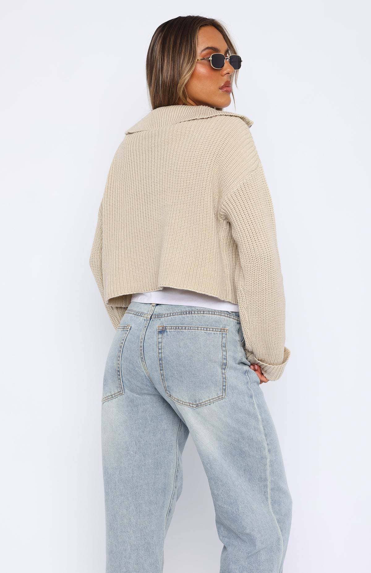 SOLID COLOR LONG SLEEVE STREET STYLE  SWEATER