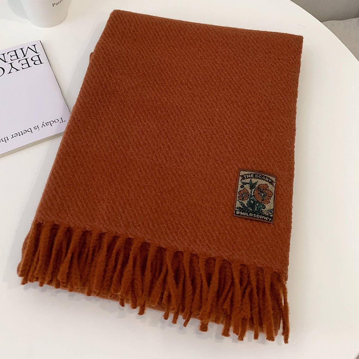 Winter Solid Acrylic Blend Scarf ? Neckwarmer