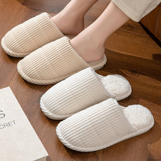 FASHION HOME THIN STRIPE INDOOR COTTON SLIPPERS_CWSHS0843