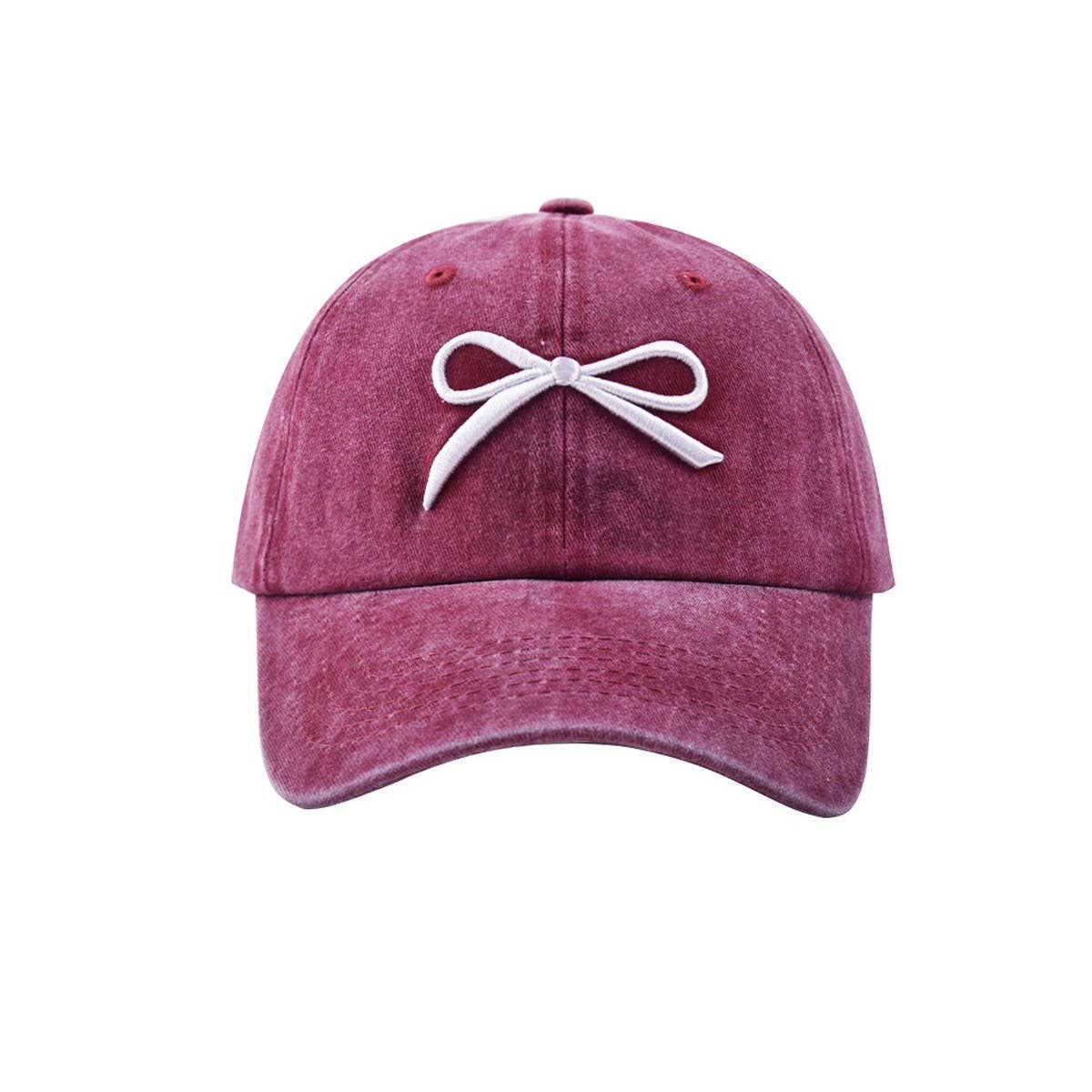 New Women's Bow Embroidered Baseball Cap CWAH1239